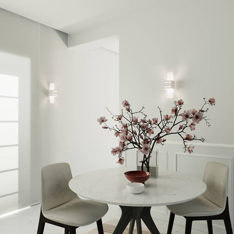 Kinkiet LORETO biały + 1x Żarówka LED G9 4000K Zimna 4,5W 530lm