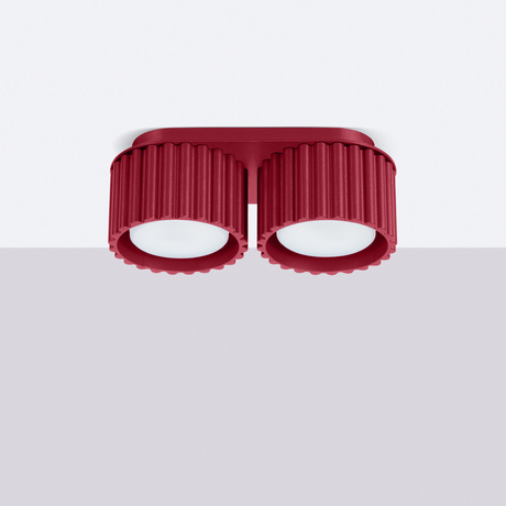 Plafon AURA 2 burgund Gx53 + 2X Żarówka LED GX53 3000K 8W 720lm