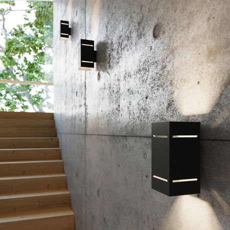 Kinkiet BLOCCO czarny + 1x Żarówka LED G9 4000K Zimna 4,5W 530lm