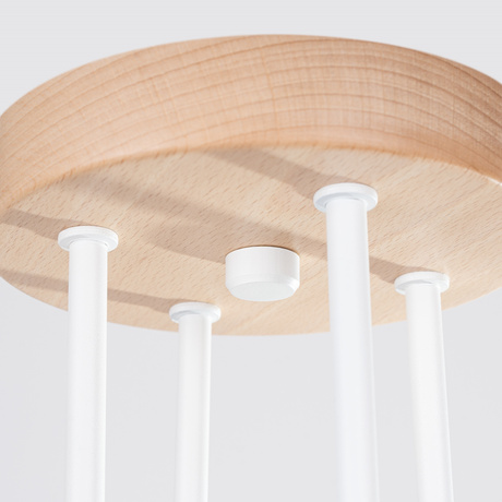 Żyrandol TIMBO 4 biały + 4x Żarówka LED E27 3000K 7W 760lm