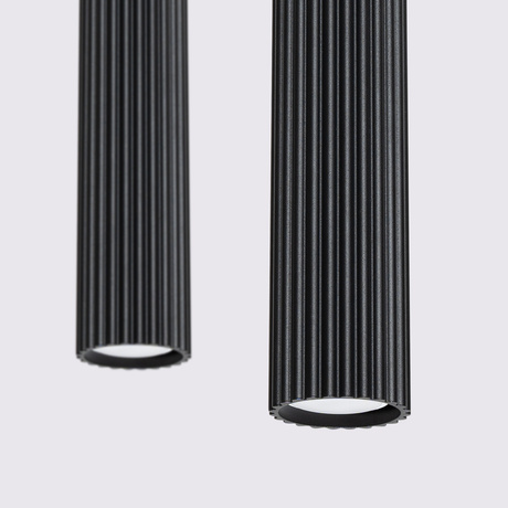 Lampa wisząca KARBON 2 czarny + 2x Żarówka LED GU-10 3000K Ciepła 7W 510lm