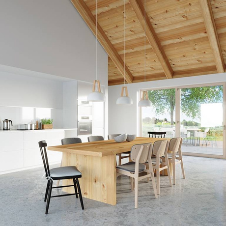 Lampa wisząca CASCO biała/naturalne drewno + 1x Żarówka LED E27 3000K Ciepła 7,5W 620lm