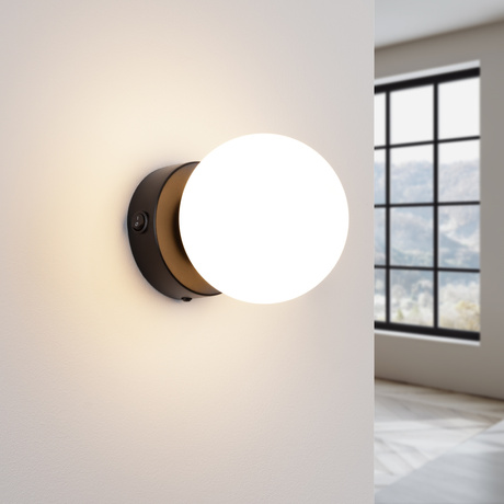 Kinkiet YOLI 1 czarny + 1x Żarówka LED G9 3000K Ciepła 4,5W 450lm