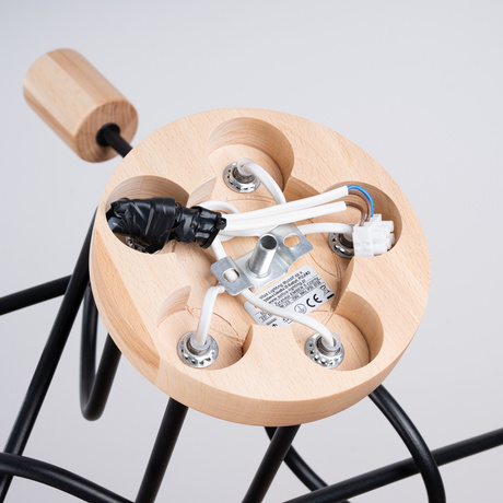 Żyrandol EMBER 5 czarny +5x Żarówka LED E27 3000K 7W 760lm