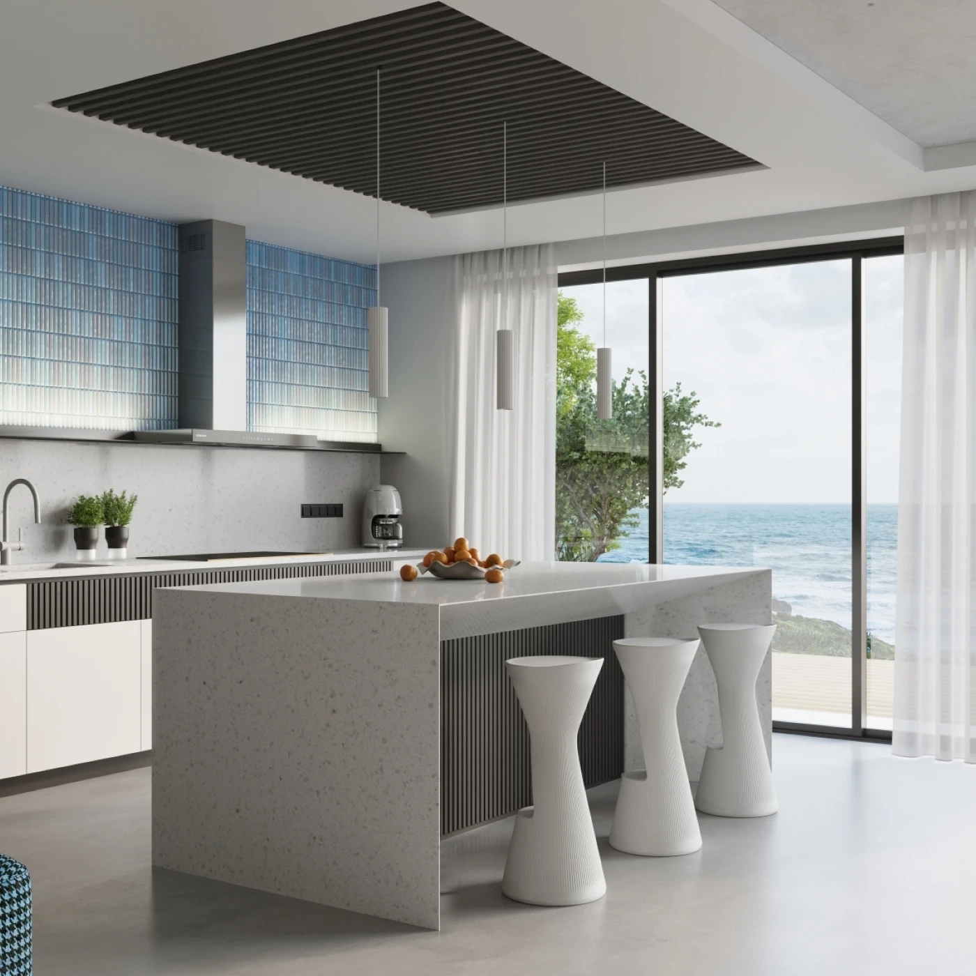 Lampa wisząca KARBON 2 biały