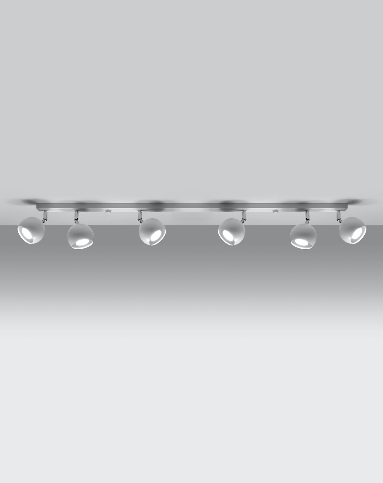 Plafon OCULARE 6L biały +6x Żarówka LED GU-10 4000K Zimna 7W 630lm