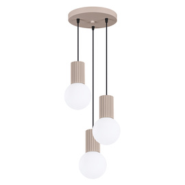Lampa wisząca HALO 3P taupe + 3x Żarówka LED G9 3000K Ciepła 4,5W 450lm