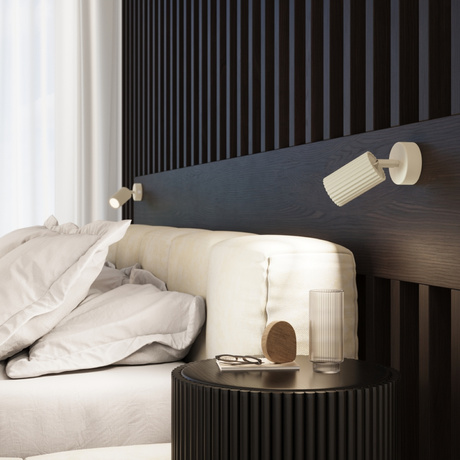 Kinkiet KARBON beżowy + 1x Żarówka LED GU-10 3000K Ciepła 7W 510lm