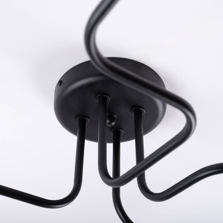 Żyrandol VECTOR 4 czarny + 4X Żarówka LED E27 3000K 7W 760lm