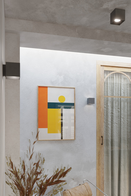 Kinkiet QUAD 1 antracyt + 1x Żarówka LED G9 4000K Zimna 4,5W 530lm