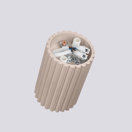 Plafon KARBON 10 taupe + 1X Żarówka LED GU-10 4000K Zimna 7W 530lm