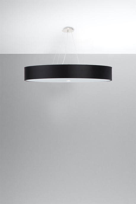 Żyrandol SKALA 100 czarny + 6x Żarówka LED E27 4000K Zimna 7,5W 650lm