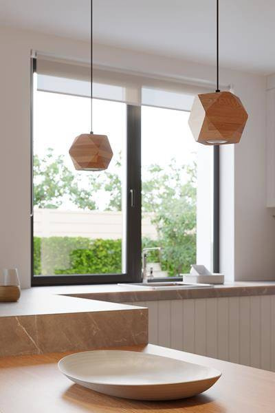 Plafon WOODY 3 naturalne drewno + 3x Żarówka LED GU-10 3000K Ciepła 7W 620lm