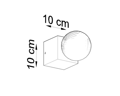 Kinkiet ARIZ beton + 1x Żarówka LED E27 3000K Ciepła 7,5W 620lm
