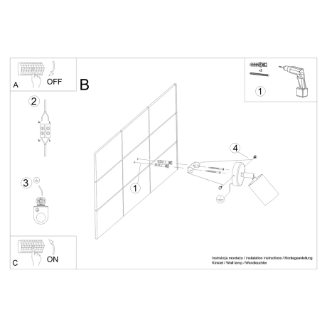 Kinkiet VERDO czarny