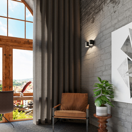 Kinkiet ORBIS 2 czarny + 2x Żarówka LED G9 4000K Zimna 4,5W 530lm