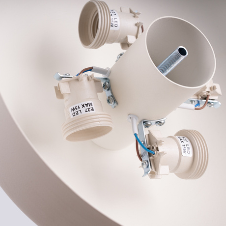 Plafon OMIQ beżowy + 4X Żarówka LED E27 4000K Zimna 7,5W 690lm