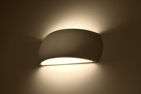 Kinkiet ceramiczny PONTIUS biały + 1x Żarówka LED G9 4000K Zimna 4,5W 530lm