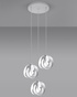 Lampa wisząca TULOS 3P biała + 3x Żarówka LED E27 4000K Zimna 7,5W 650lm