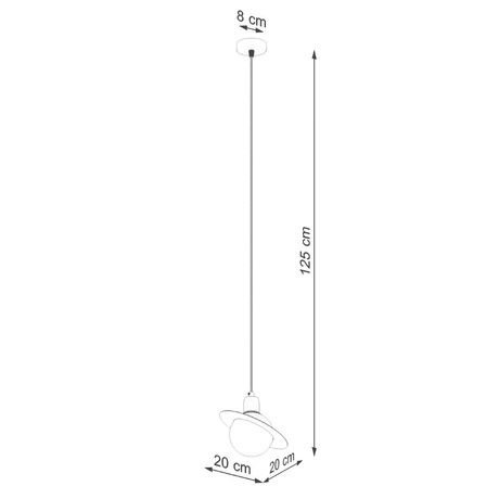 Lampa wisząca HYPERION 1 czarny + 1x Żarówka LED G9 3000K Ciepła 4,5W 450lm
