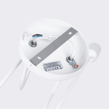 Żyrandol LOOP 2 biały + 2x Żarówka LED E27 3000K 7W 760lm