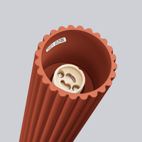 Plafon KARBON 60 ochra czerwona + 1x Żarówka LED GU-10 4000K Zimna 7W 530lm