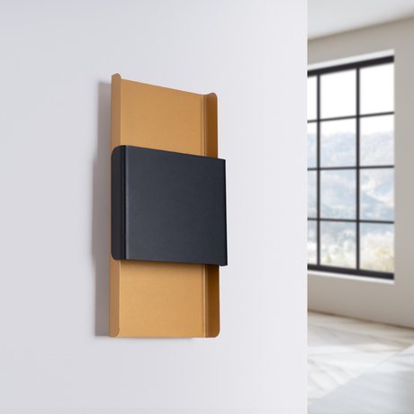 Kinkiet DURLIN złoty/czarny + 2x Żarówka LED G9 4000K Zimna 4,5W 460lm