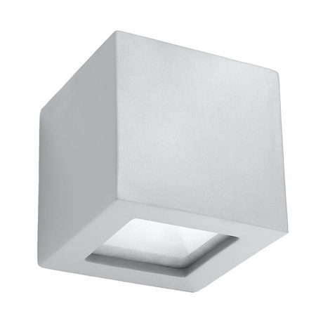 Kinkiet ceramiczny LEO szary + 1x Żarówka LED E27 3000K Ciepła 7,5W 620lm
