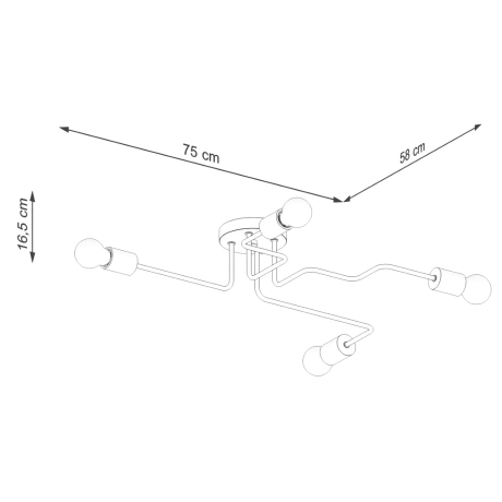 Żyrandol TIMBO 4 biały