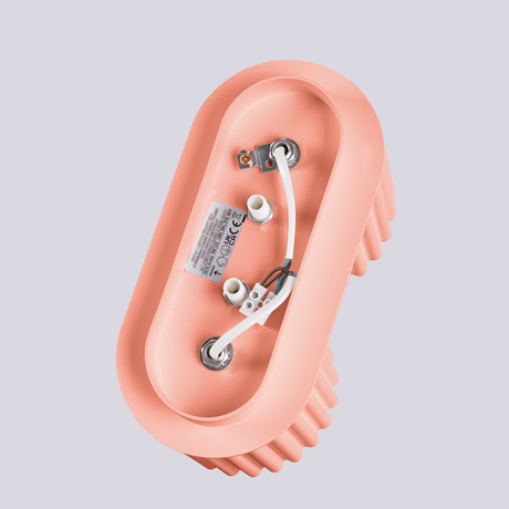 Plafon AURA 2 brzoskwiniowy GU10 + 2X Żarówka LED GU-10 3000K Ciepła 7W 510lm