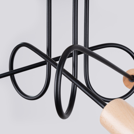 Żyrandol EMBER 3 czarny + 3x Żarówka LED E27 3000K Ciepła 7,5W 620lm