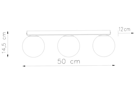 Plafon YOLI 3 biały + 3x Żarówka LED G9 4000K Zimna 4,5W 460lm
