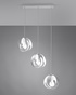Lampa wisząca TULOS 3L biała + 3x Żarówka LED E27 3000K Ciepła 7,5W 620lm