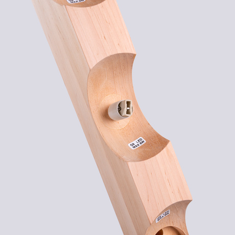 Plafon BULBO 3 naturalne drewno + 3x Żarówka LED G9 4000K Zimna 4,5W 460lm