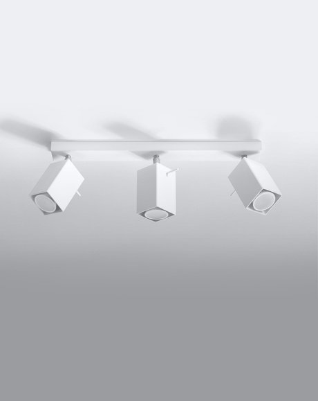 Plafon MERIDA 3 biały + 3x Żarówka LED GU-10 3000K Ciepła 7W 620lm