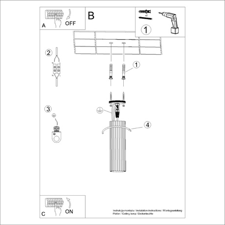 Plafon KARBON 20 złoty + 1x Żarówka LED GU-10 4000K Zimna 7W 530lm