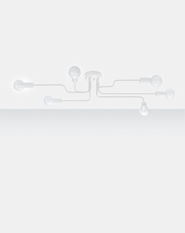 Żyrandol HECTOR 6 biały + 6x Żarówka LED E27 4000K Zimna 7,5W 650lm