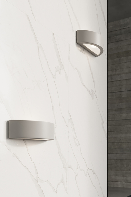 Kinkiet ceramiczny ATENA szary + 1x Żarówka LED E27 3000K Ciepła 7,5W 620lm