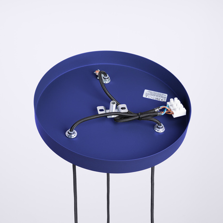 Lampa wisząca HALO 3P ultramaryna + 3x Żarówka LED G9 4000K Zimna 4,5W 460lm