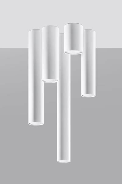 Plafon LAGOS 40 biały + 1x Żarówka LED GU-10 3000K Ciepła 7W 620lm