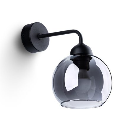 Kinkiet ALINO 1 czarny + 1x Żarówka LED E27 3000K Ciepła 7,5W 620lm