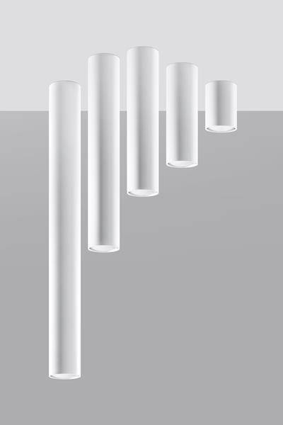 Plafon LAGOS 10 biały + 1x Żarówka LED GU-10 3000K Ciepła 7W 620lm