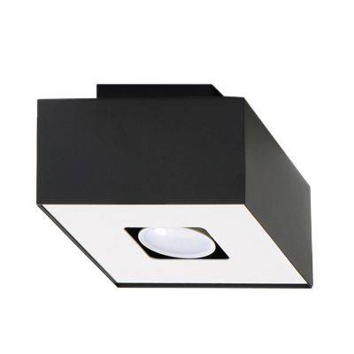 Plafon MONO 1 czarny + 1x Żarówka LED GU-10 3000K Ciepła 7W 620lm