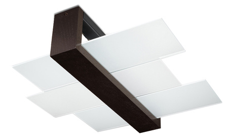 Plafon FENIKS 2 wenge + 2x Żarówka LED E27 3000K Ciepła 7,5W 620lm