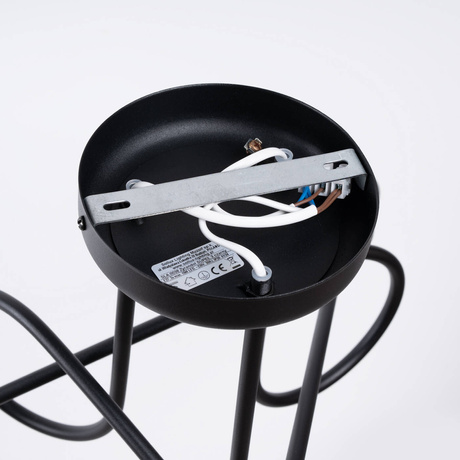 Żyrandol SUPEŁ 3 czarny = 3X Żarówka LED E27 3000K 7W 760lm