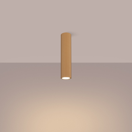 Plafon KARBON 30 złoty + 1x Żarówka LED GU-10 4000K Zimna 7W 530lm