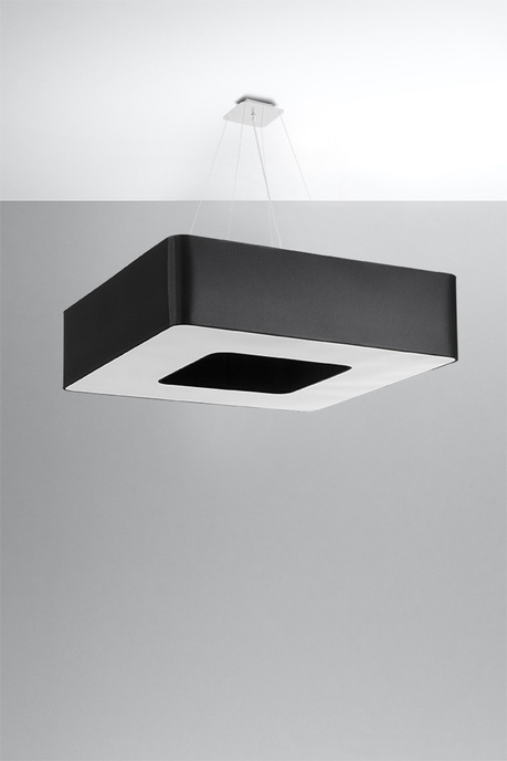 Żyrandol URANO 80 czarny + 8x Żarówka LED E27 4000K Zimna 7,5W 650lm