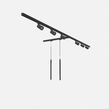 Lampa sufitowa/wisząca, 8 punktowa, system szynowy 3 fazowy, AURA/PASTELO