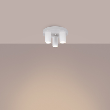 Plafon LAGOS 3P biały + 3x Żarówka LED GU-10 4000K Zimna 7W 530lm