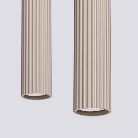 Lampa wisząca KARBON 2 taupe + 2X Żarówka LED GU-10 3000K Ciepła 7W 510lm